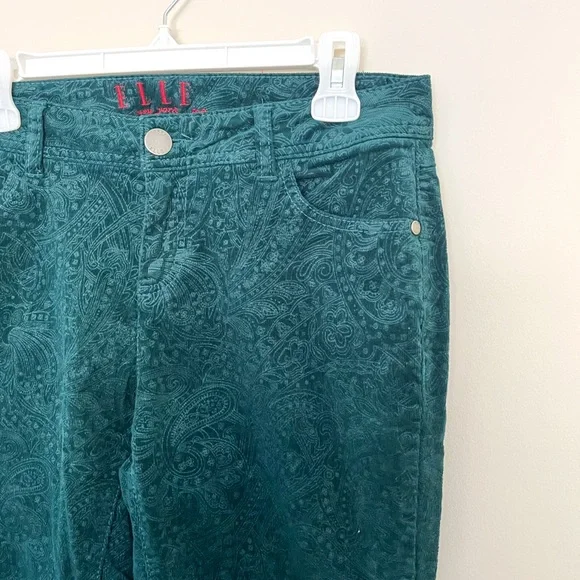 Elle Teal Paisley-Print Straight Leg Jeans - Picture 4 of 11